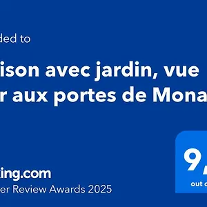 Maison Avec Jardin, Vue Aux Portes De Monaco Hébergement de vacances